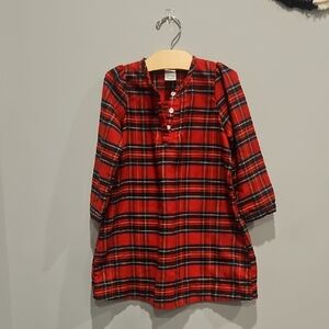 Edgehill Collection Red Plaid Girls Nightgown